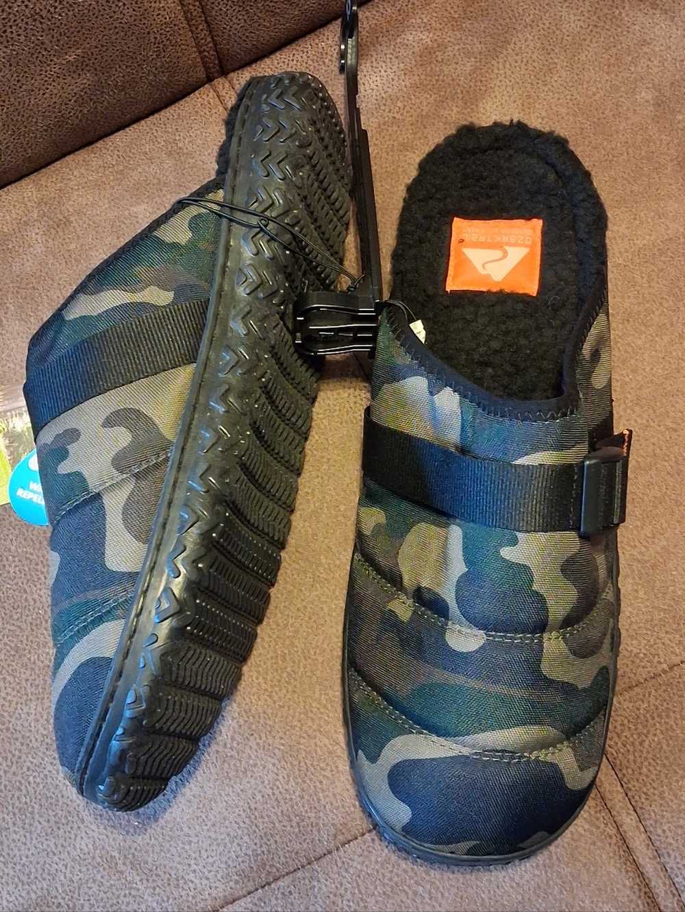 Ozark Trail Men's Camouflage Camp Scuff Slippers Size 8